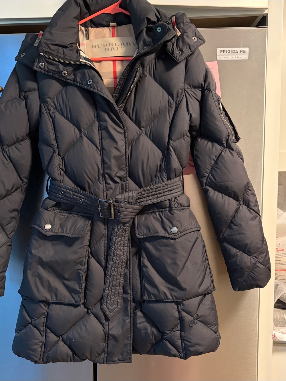 Burberry Black Quilted Puffer Coat
